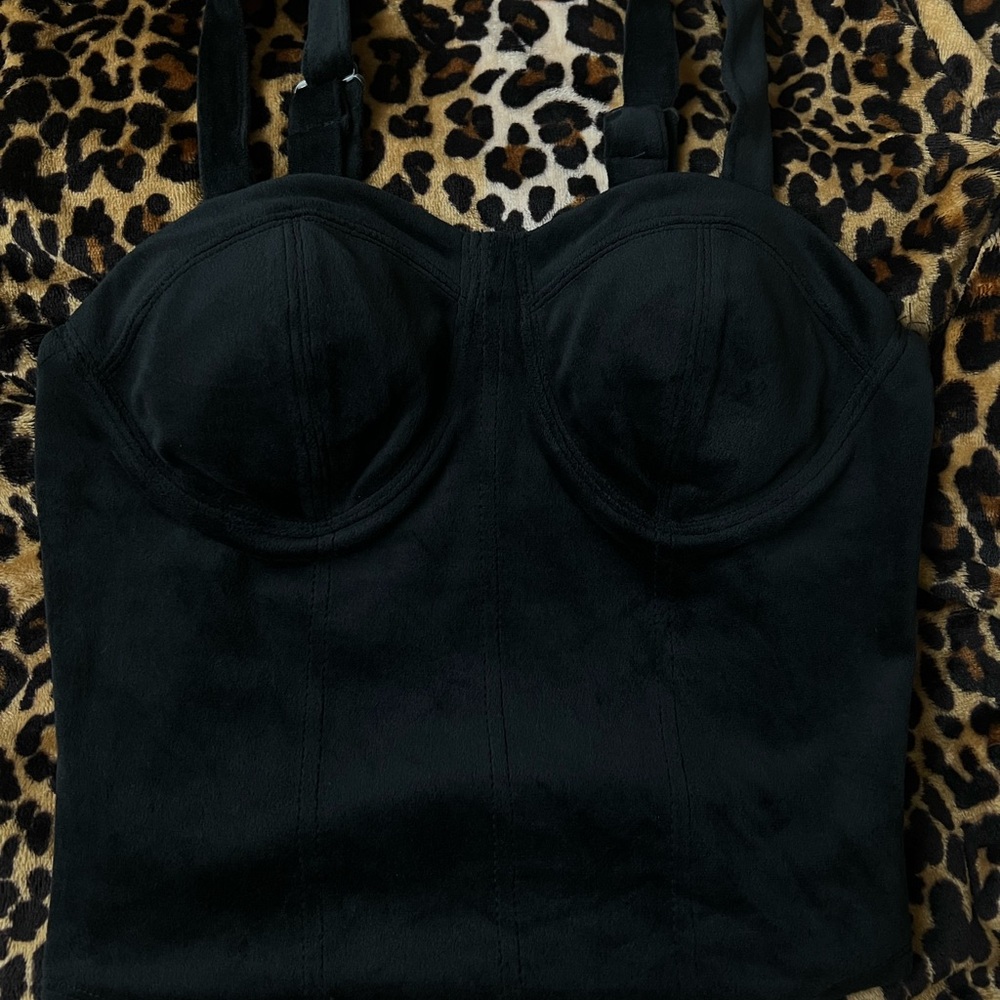 Elegant Black Bustier Top